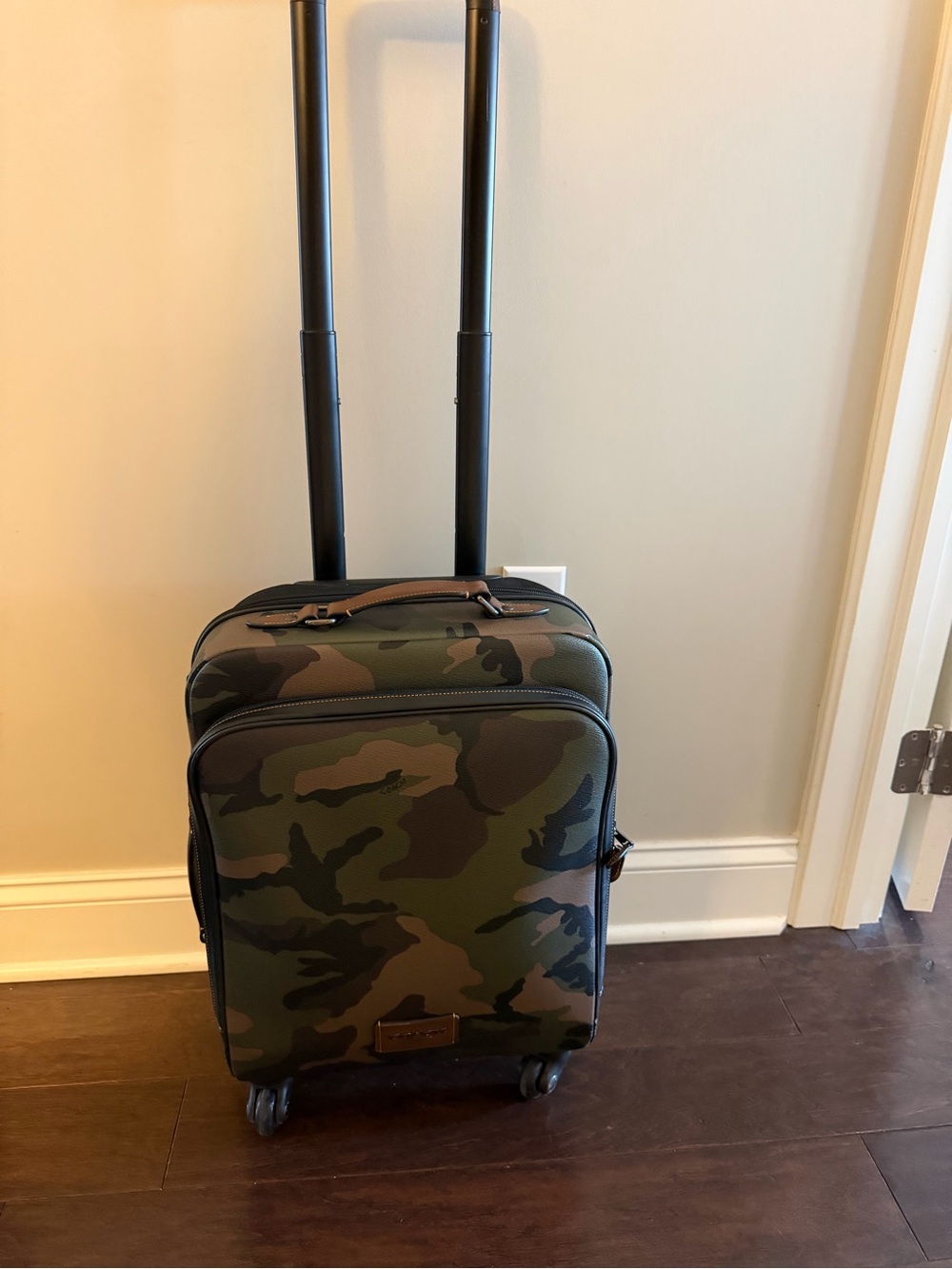 Coach Camouflage Carry-On Luggage in Green and Brown